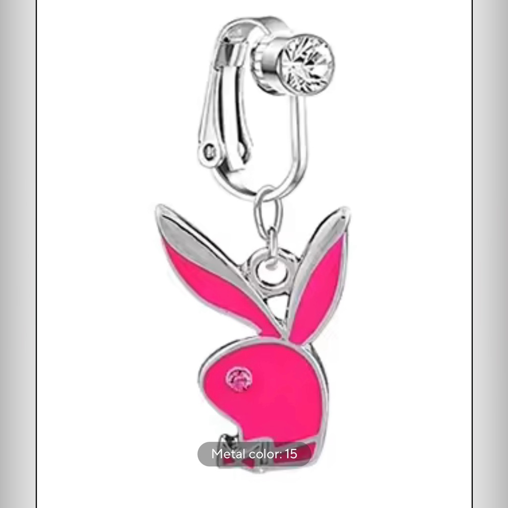 Playboy Pink Bunny Clip-On Belly Button Ring 30$